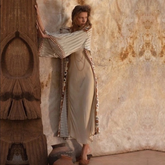 Brand New Western Bohemian Aztec Geo Boho Tribal Kimono Duster - Picture 3 of 5